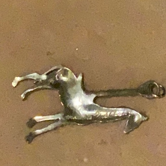 Maurice Milleur Carousel Giraffe Ornament Pendant Silver-Tone Metal Hand Crafted - Picture 4 of 7